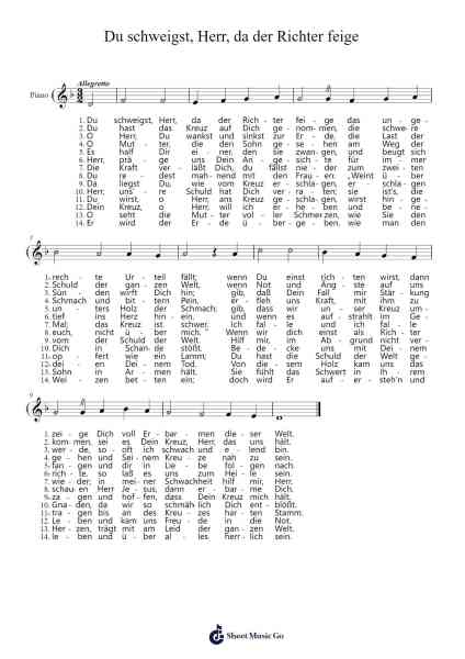 Du schweigst, Herr, da der Richter feige Sheet Music by Bertold Hummel-Arr.Hores