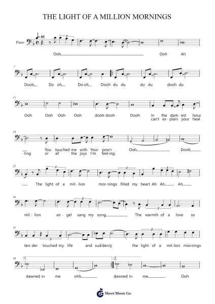 THE LIGHT OF A MILLION MORNINGS Sheet Music by -Arr.Gusstuart Lethea