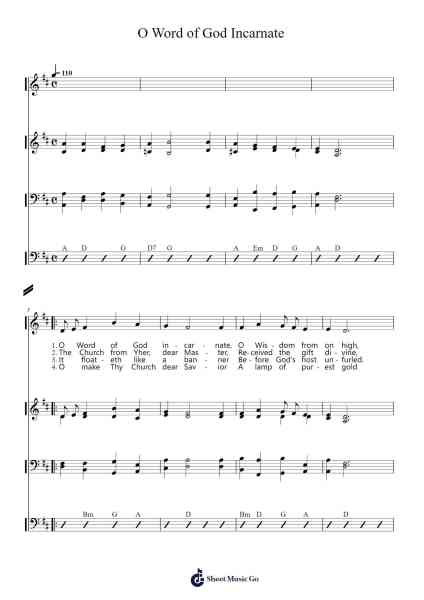 O Word of God Incarnate Sheet Music by Bobtab-Arr.Franling Godrwood