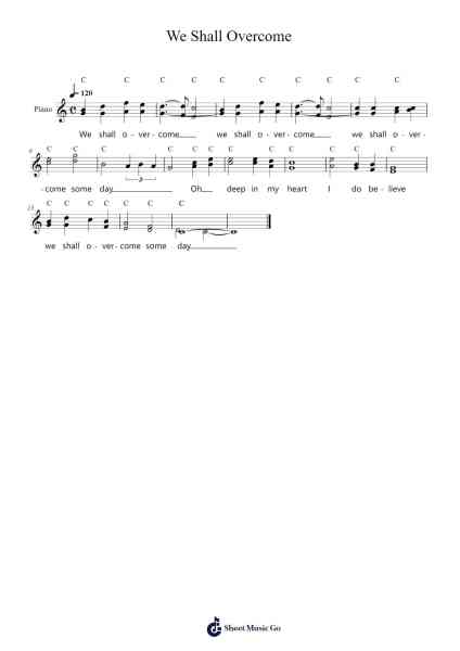 We Shall Overcome Sheet Music by Bob Reiser/Pete Seeger-Arr.Brianphrey Judphne
