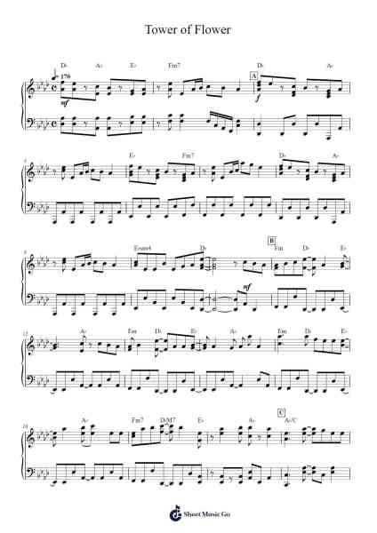Tower of Flower Sheet Music by Sayuri-Arr.Swinale Reedria