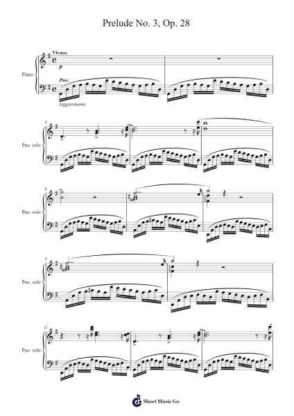 Prelude No. 3 in G major, Op. 28 Sheet Music by Frédéric Chopin-Arr.Thodorelass