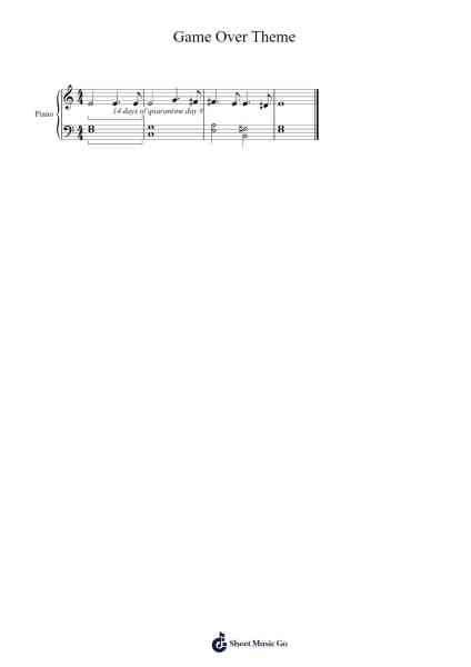 Game Over Theme Sheet Music by Frédéric Chopin-Arr.Bartblack Jobky
