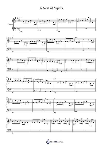 A Nest of Vipers Sheet Music by malco-Arr.Betbur