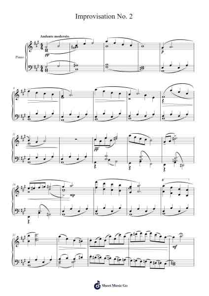 Improvisation No. 2 Sheet Music by Siwoo-Arr.Payyule
