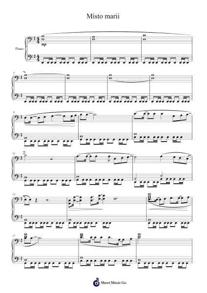 Misto marii Sheet Music by Okean Elzi-Arr.Montholt