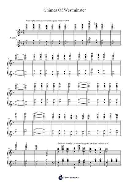 Chimes Of Westminster (1915) Sheet Music by Harold Freeman-Arr.Osrias Drewnia