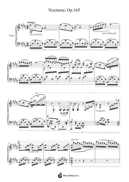 Nocturne, Op. 165 Sheet Music by Cécile Chaminade-Arr.Jendine