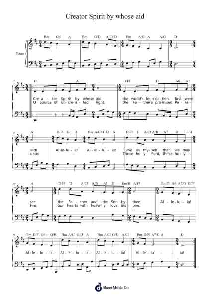 Creator Spirit by whose aid Sheet Music by Henry Carey-Arr.Yvettenat Iveshall