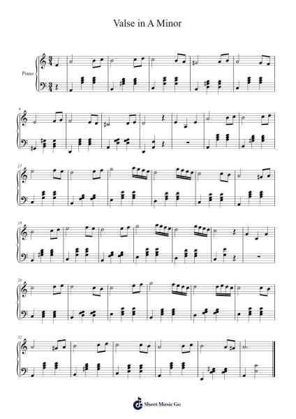 Valse in A Minor 乐谱由 Lytlon Wrightnold - 编曲 Gwenter Stedi