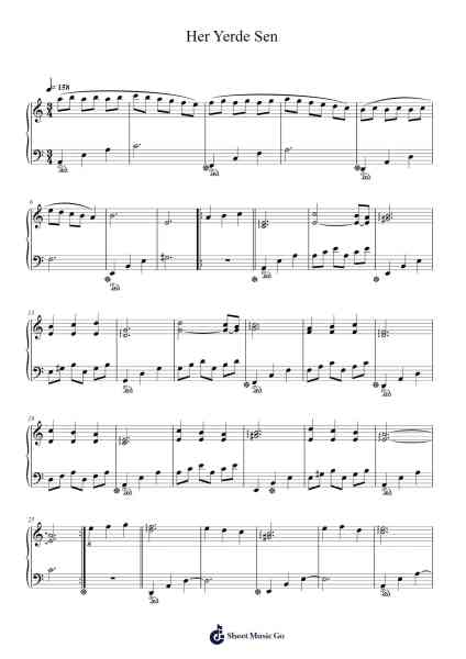 Her Yerde Sen Sheet Music by Alpay Göltekin/Zeynep Alasya/Caner Özkan-Arr.Mondlius