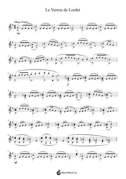 Le Verrou de Lordat Sheet Music by Marc Lejeune-Arr.Kimbach Bloornorth