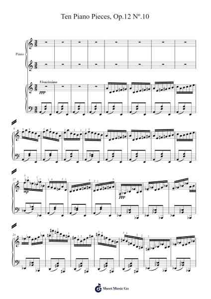 Ten Piano Pieces, Op. 12: No. 10, March Sheet Music by Sergei Prokofiev-Arr.Clachel Cliffgray