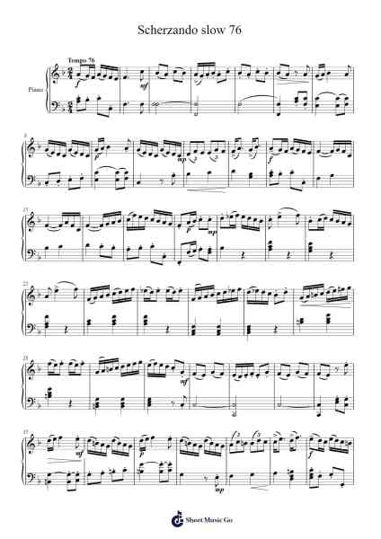 Scherzando slow 76 Sheet Music by The Key of Dee-Arr.Dwightlind