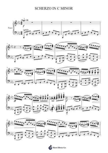 Scherzo in C Minor Sheet Music by Leon Linton-Arr.Fevans