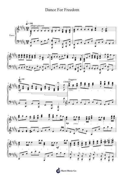 Dance For Freedom 樂譜由 Aksel Pelkonen - 編曲 Huce Earlville
