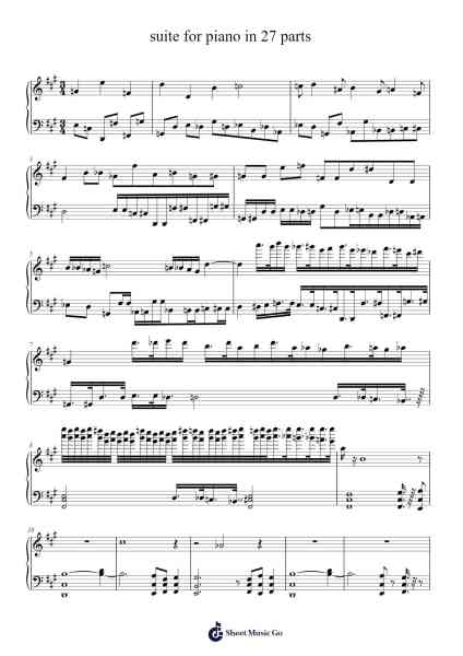 suite for piano in 27 parts Sheet Music by undefined-Arr.Blithefrey