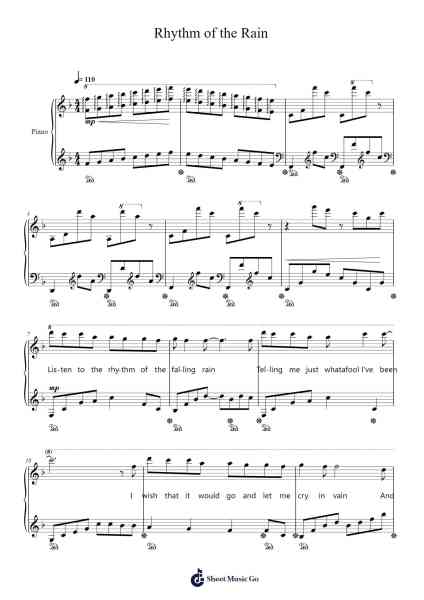 Rhythm of the Rain Sheet Music by John Claude Gummoe-Arr.Kingred