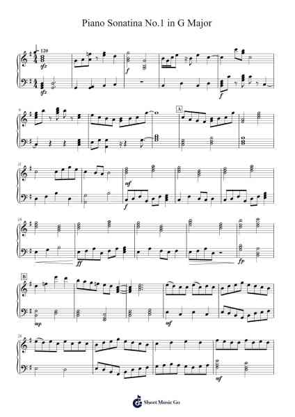 Piano Sonatina No.1 in G Major Sheet Music by Williamson-Arr.Herloyd