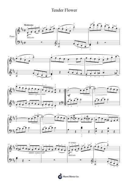 Tender Flower Sheet Music by Friedrich Burgmüller-Arr.Jesphy Vebmons