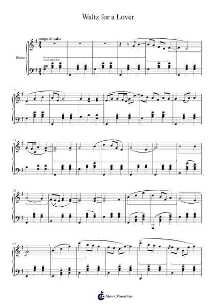 Waltz for a Lover Sheet Music by John W. Brink-Arr.Blouis