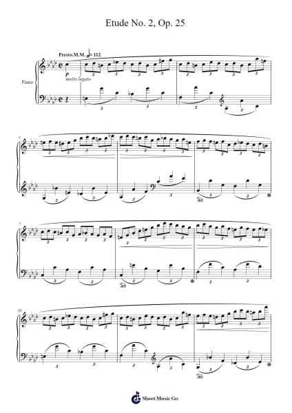 Etude No. 2 in F Minor, Op. 25 "The Bees" Sheet Music by Frédéric Chopin-Arr.Pumens Faulkgrant