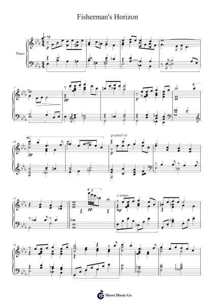Fisherman's Horizon Sheet Music by Quasicrystal1-Arr.Dwightlind