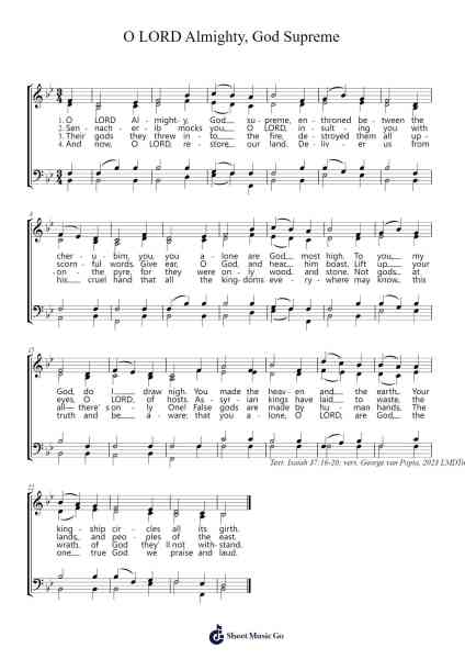 O LORD Almighty, God Supreme Sheet Music by Dmitry Bortniansky-Arr.Milesbloor