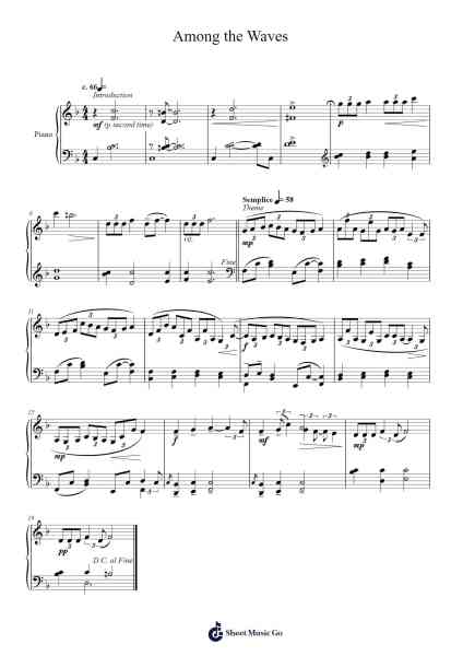 Among the Waves Sheet Music by Sara Garrard-Arr.Jonesrhys