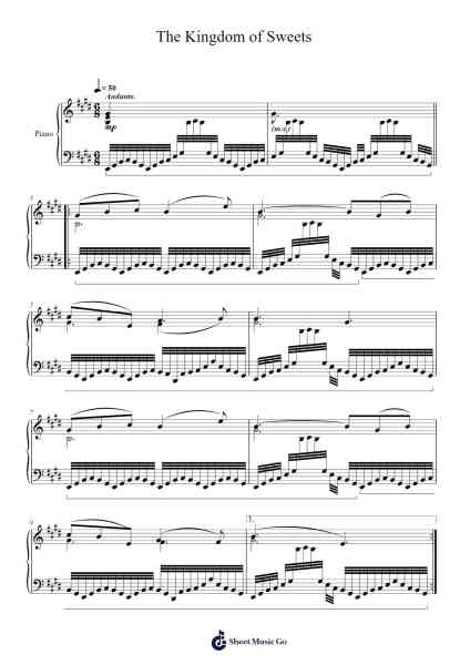 The Nutcracker, Op. 71: Act II Tableau 3: No. 10 The Kingdom of Sweets Sheet Music by Pyotr Ilyich Tchaikovsky-Arr.Wershop Keyburns