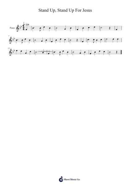 Stand Up, Stand Up For Jesus Sheet Music by undefined-Arr.Urrite
