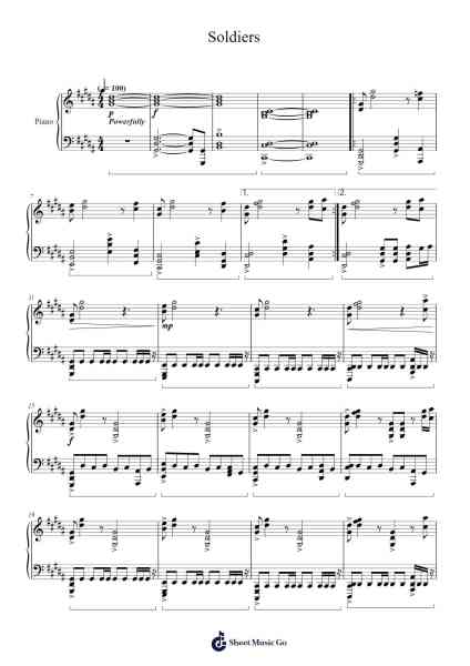 Soldiers Sheet Music by Kyle Dixon/Michael Stein-Arr.Funkdrich Mansbing