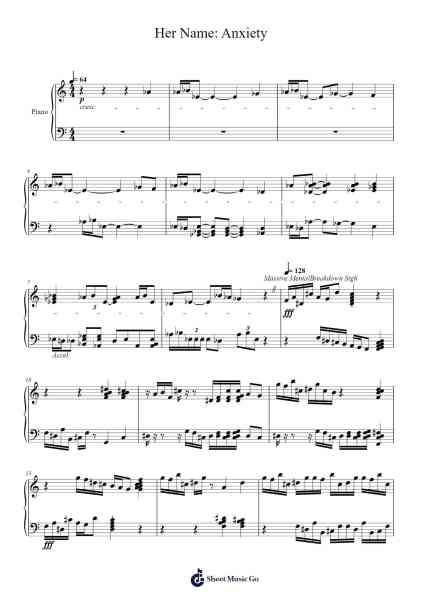 Her Name: Anxiety Sheet Music by Sam Petry-Arr.Vanckey Housetia