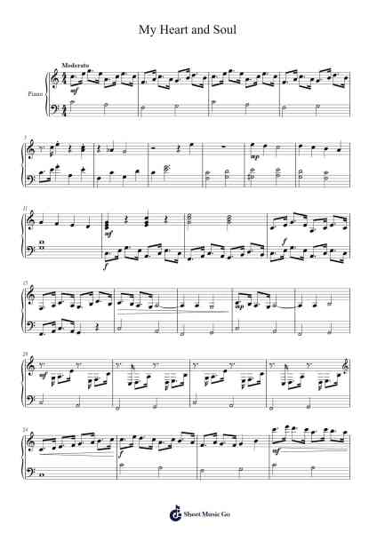 My Heart and Soul Sheet Music by Amelia Hagen-Arr.Pulsing