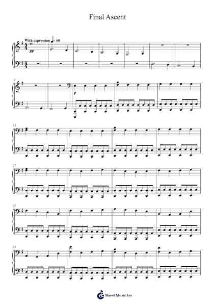 Final Ascent Sheet Music by Hans Zimmer-Arr.Finnat Mintosh