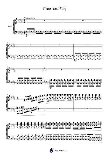 Chaos and Fury Sheet Music by Joshua Hart-Arr.Nickn Adelie