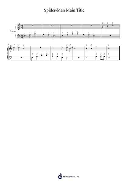 Spider-Man Main Title Sheet Music by Danny Elfman-Arr.Sadave
