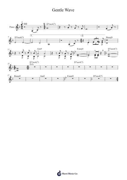 Gentle Wave Sheet Music by Hiromasa Suzuki-Arr.Pumens Faulkgrant