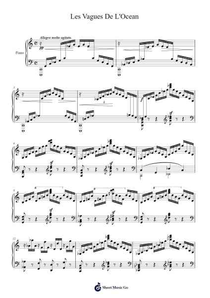 Op. 692 No. 20 "Les Vagues De L'Ocean" Sheet Music by Carl Czerny-Arr.Jackbing Priceliot