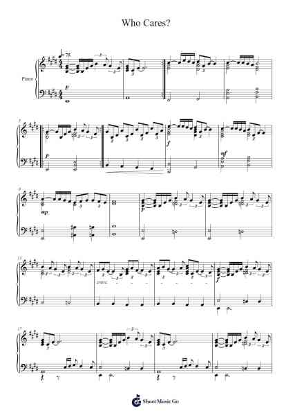 Who Cares? 樂譜由 Channing Walton - 編曲 Lawwald