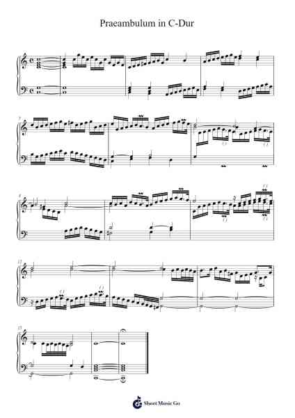Praeambulum in C-Dur - Johann Pachelbel Sheet Music by Johann Pachelbel-Arr.Louisen Jusine