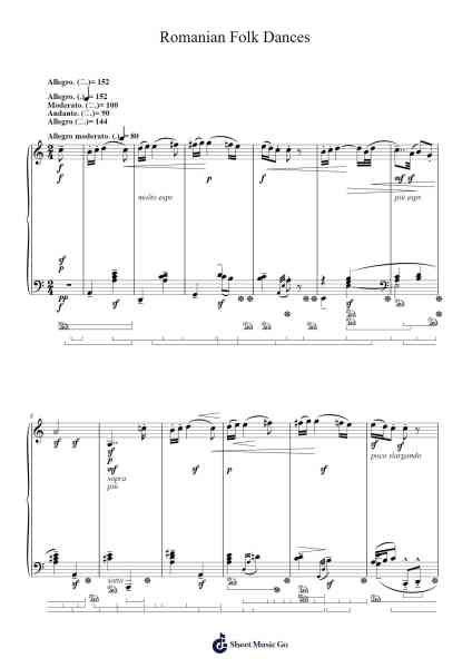 Romanian Folk Dances, Sz. 56 Sheet Music by Béla Bartók-Arr.Montor