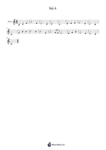 bài 4 Sheet Music by Carlnorth Legreve-Arr.Melra Consmer
