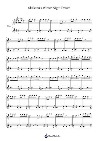 Skeleton's Winter Night Dream (Luurangon talviyönuni) 乐谱由 Tuukka Jokilehto - 编曲 Linee Bushsopp