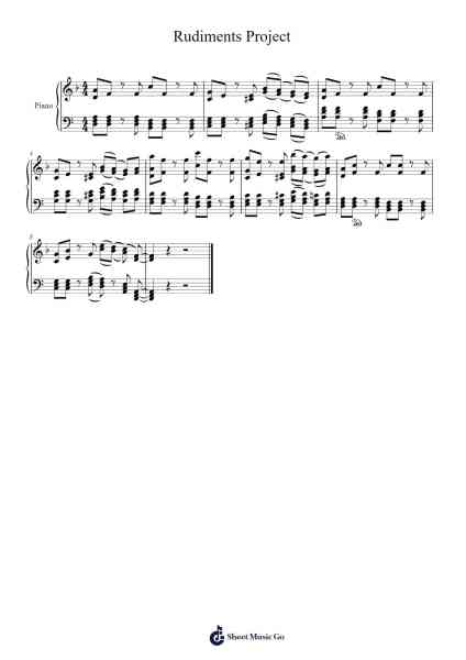 Rudiments Project Sheet Music by benschles4-Arr.Gracejosh
