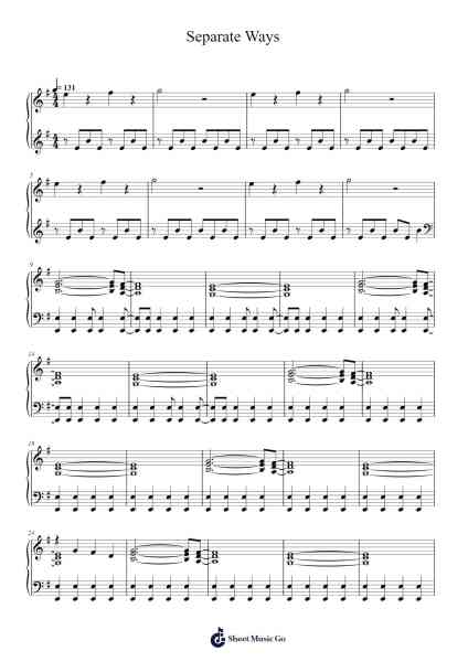Separate Ways Sheet Music by Journey-Arr.Egbeau