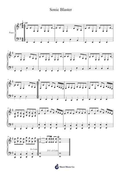 Sonic Blaster Sheet Music by F-777-Arr.Orcolm