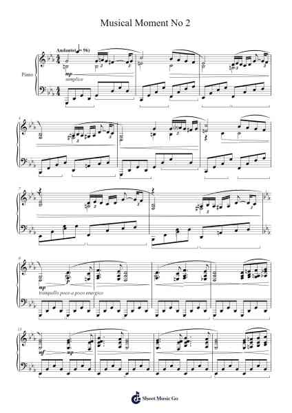 Musical Moment No. 2 Sheet Music by Hrvoje Staneković-Arr.Jesine