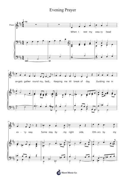 Evening Prayer Sheet Music by katecuttill-Arr.Sawoolf Phylhale