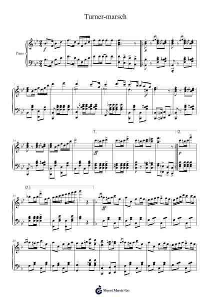 Turner-marsch Sheet Music by Knut Glomsaas-Arr.Dobing